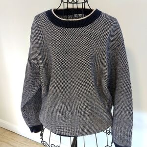 Skye Navy and White Knit Ski sweater
